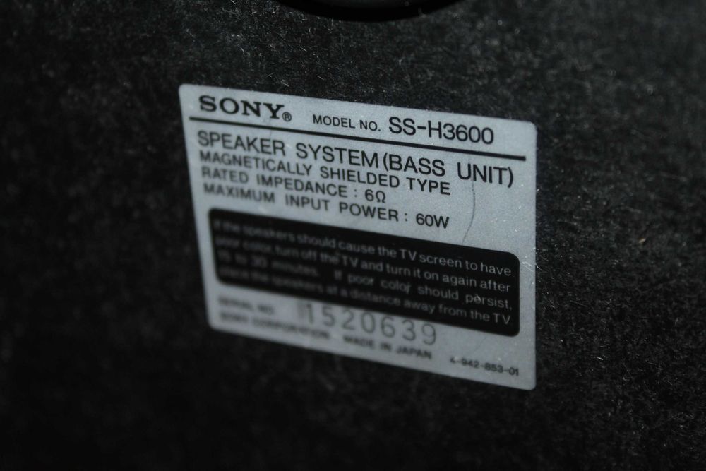 SONY SS-H3600 Kolumny głośniki 3 way bass reflex Japan Wysyłka
