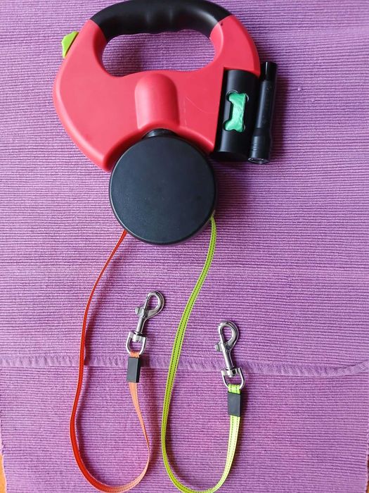 Trela para 2 cães rotativa 360º