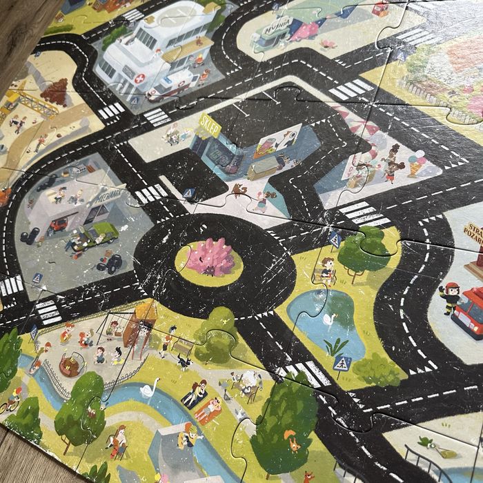 Puzzle ogromna droga do pojazdow giga puzzle mega