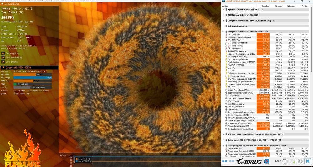 Komputer gamingowy do gier do pracy na prezent Ryzen 5800x3D 32GB RAM RTX 5070 1TB dysk x570 elite