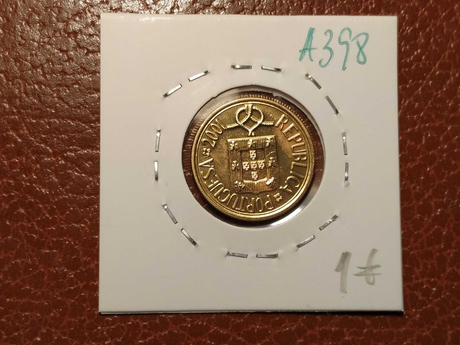 A398 moeda de 5 escudos de 2001 - Portugal