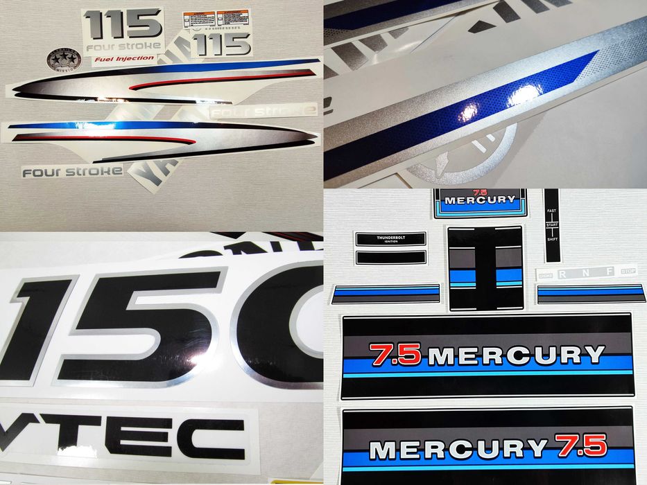 Наклейки для підвісних двигунів. Suzuki, Mercury, Yamaha, Honda iншi