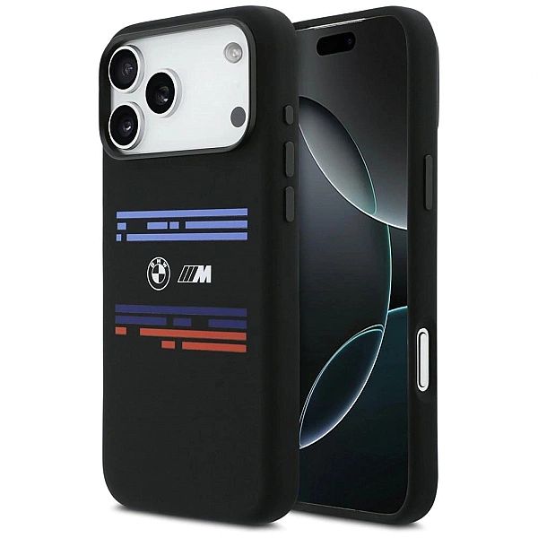 Etui BMW M Silicon Horizontal Line MagSafe na iPhone 17 Pro Max - czar