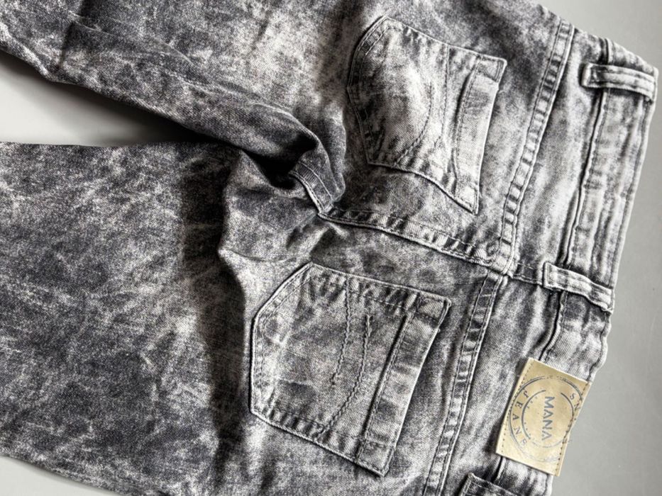 Mana Jeans Jeansy dla dziewczynki Skinny szare przetarcia 10-11 lat S