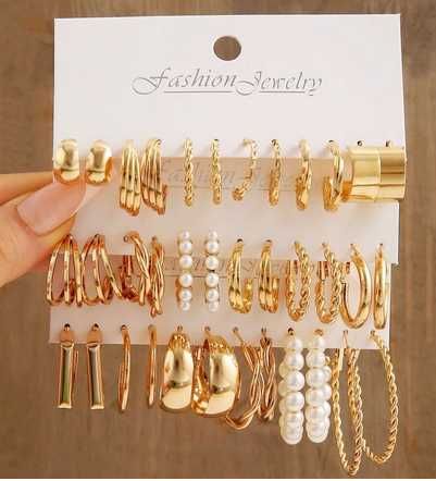 Brincos - conjunto de 6 pares