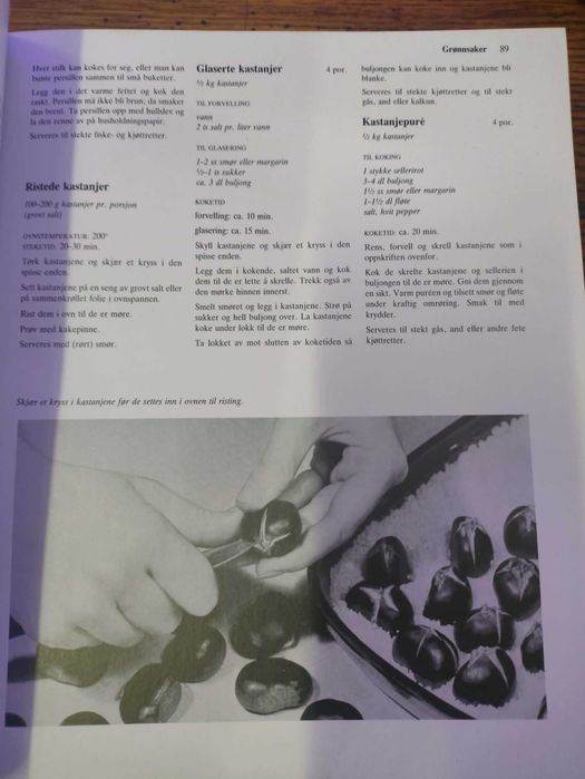 Gyldendals Store Kokebok, um livro de culinária norueguês clássico frequentemente editado por Ingrid Espelid Hovig.