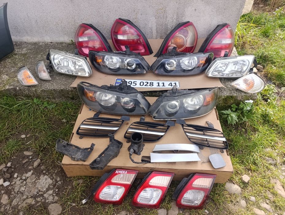 Фари стопи фонарі решітка Ніссан Альмера N16