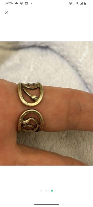 Неймовірний срібний перстень з натуральним пейзажним бурштином