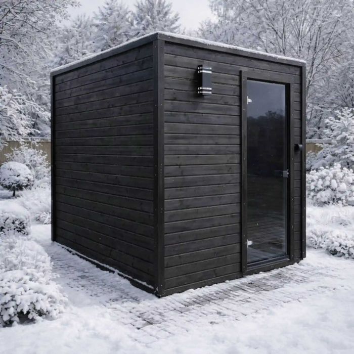 Nowoczesna Sauna Ogrodowa - Czarna - Block S