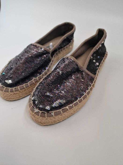 Экспадрильи балетки мокасины женские Marco Tozzi с пайетками Германия