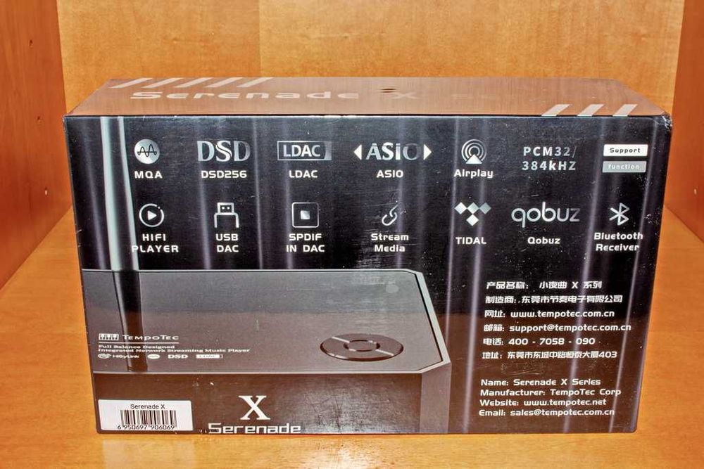 Streamer DAC Tempotec Serenade x MQA DSD, PCM 32 bity/768 kHz, LDAC,