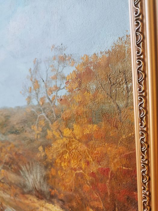 Obraz duży pejzaż z ramą