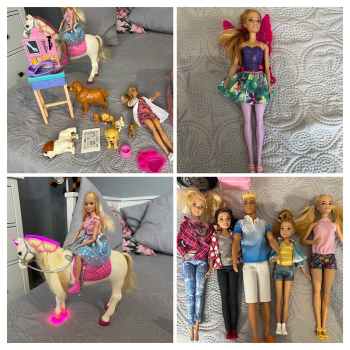 3 ZESTAWY Barbie kamper, z koniem, wróżki, weterynarz - STAN IDEALNY