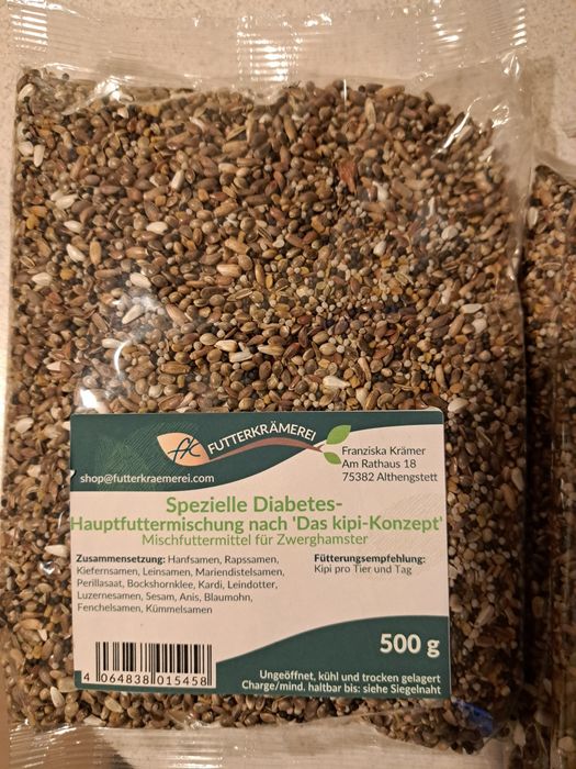 Karma dla chomików karłowatych z cukrzycą