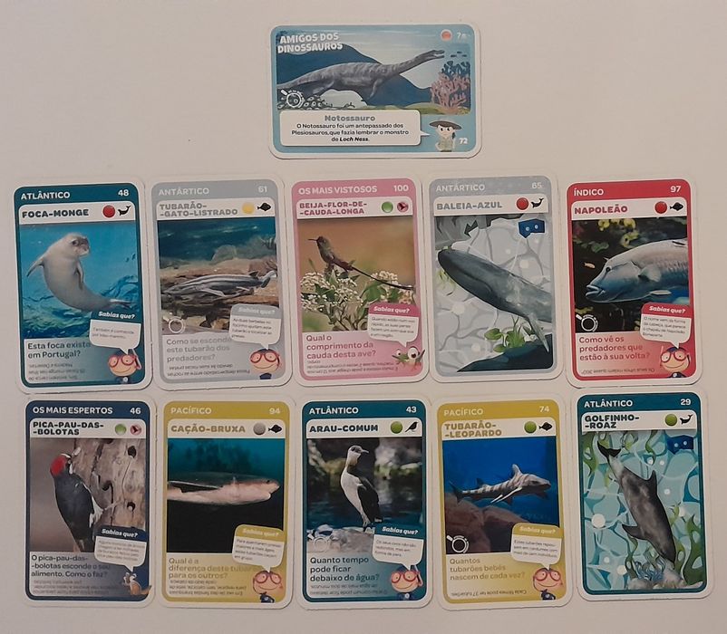 Cartas e autocolantes coleção