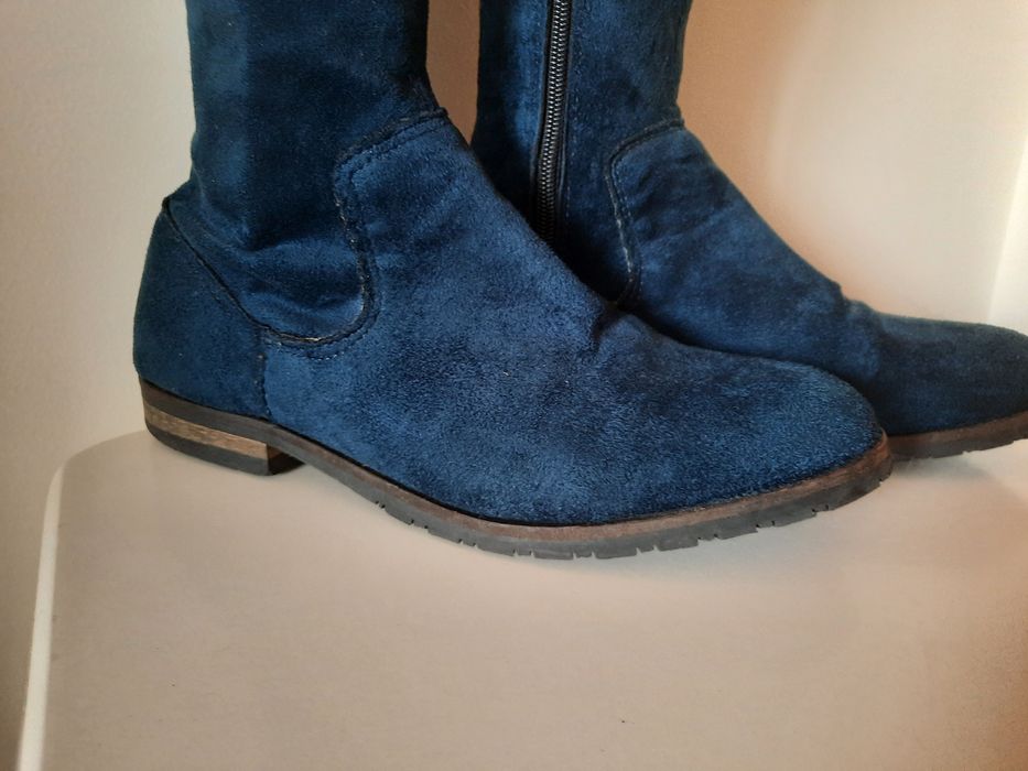 Botas de cano alto azuis