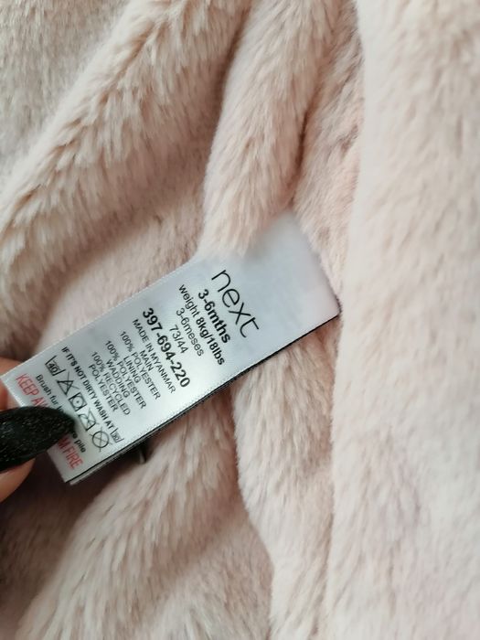 Zimowa kurtka Next 62-68 jednorożce