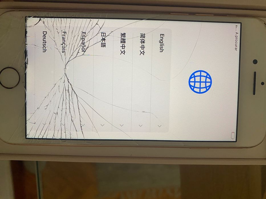 iPhone 8 rosa com caixa e capa ptotectora