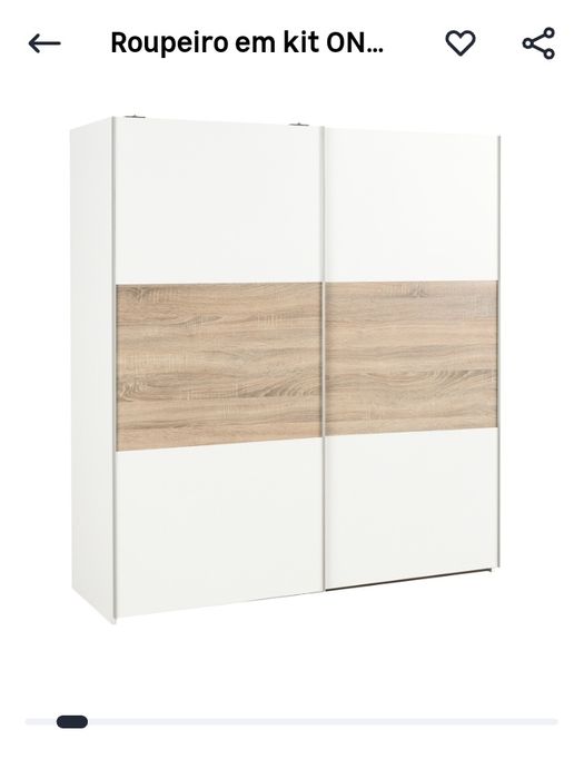 Roupeiro portas de correr 200×180×60 – Como novo