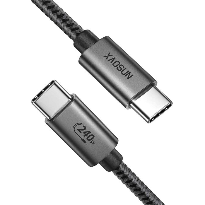 XAOSUN 240 W kabel USB C na USB C, do szybkiego ładowania 1m