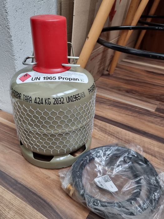 Балон газовий Німеччина ALUGAS 7л та шланг для адаптації під УКР ЄВРО