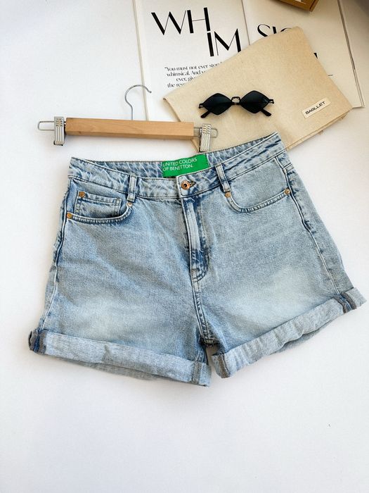 Шорти джинсові, розмір L,висока посадка