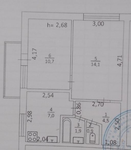 Продам 2-х кім квартиру центр