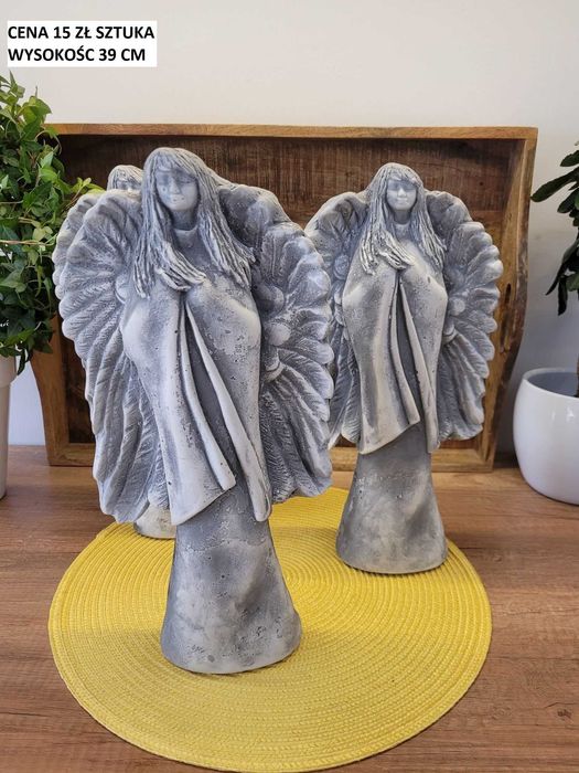 figurki aniołów Aniołki gipsowe para aniołków  anioły z gipsu amorek