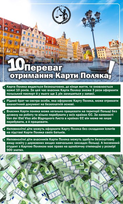 Паспорт ЄС ЛЕГАЛЬНО! Карта Поляка ГАРАНТОВАНО за 6 місяців