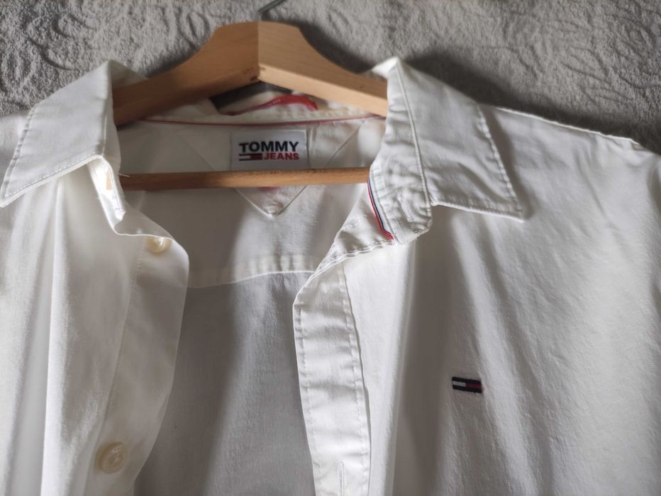 Koszula męska biała Tommy Hilfiger Tommy Jeans XL