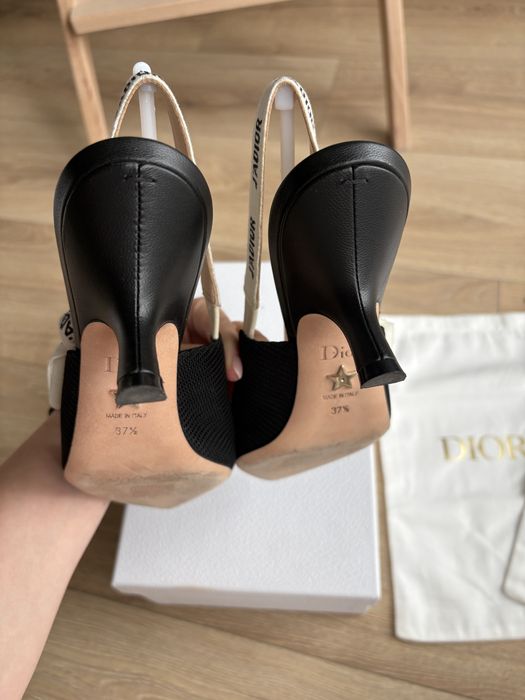 Buty Oryginalne Dior J’Adior Slingback – Black Technical Fabric