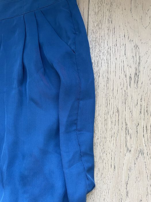 Zara niebieska chabrowa spódnica bombka przed kolano rozmiar S