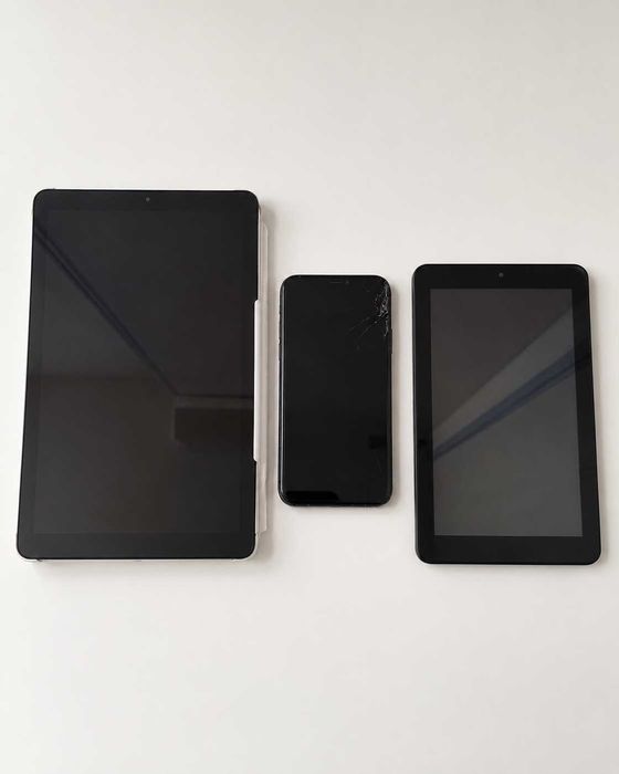 Lote 2 tablets funcionais + iPhone 11 64GB para peças