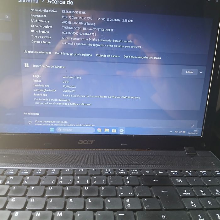 Portátil Acer como novo