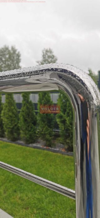 Balustrada nierdzewna szklana balkon francuski Harfa antracyt malowana