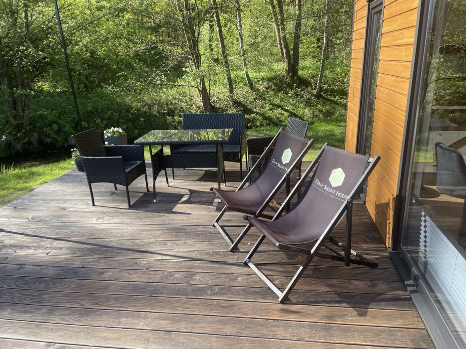 Tiny silent house river wynajem domek jacuzzi las cisza wynajme