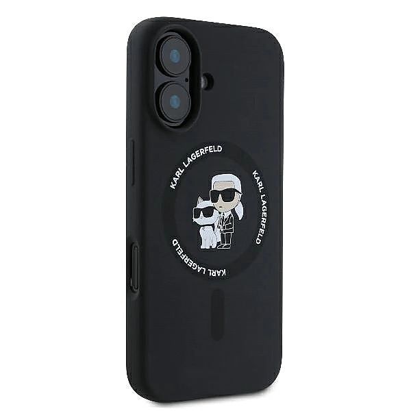Etui Karl Lagerfeld Silicone Karl&Choupette Heads Ring MagSafe na iPho