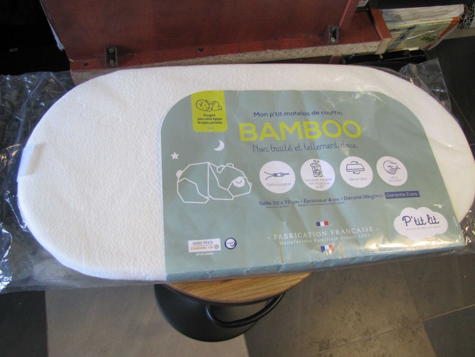 P'tit Lit Bambusowy materac do wózka gondoli 72x32 cm NOWY