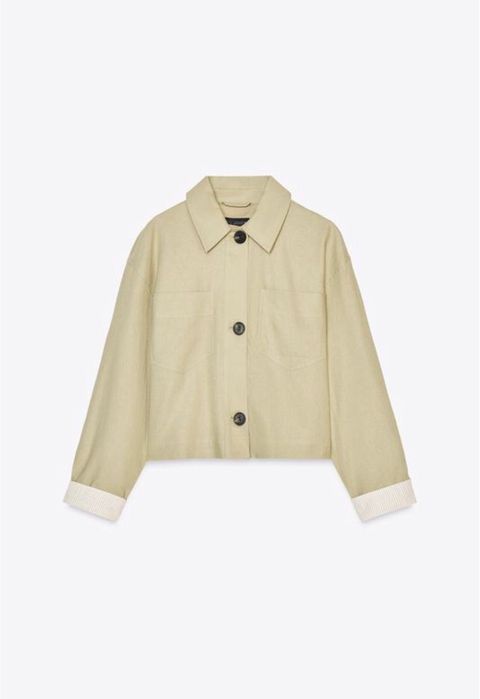 Лляний піджак жакет ZARA M