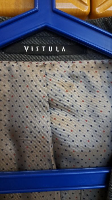 100% wełna 182/116/102 58 L Vistula garnitur slim  1 raz ubrany jak no