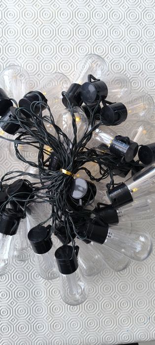 Conjunto 30  luzes led  /gambiarras com painel solar