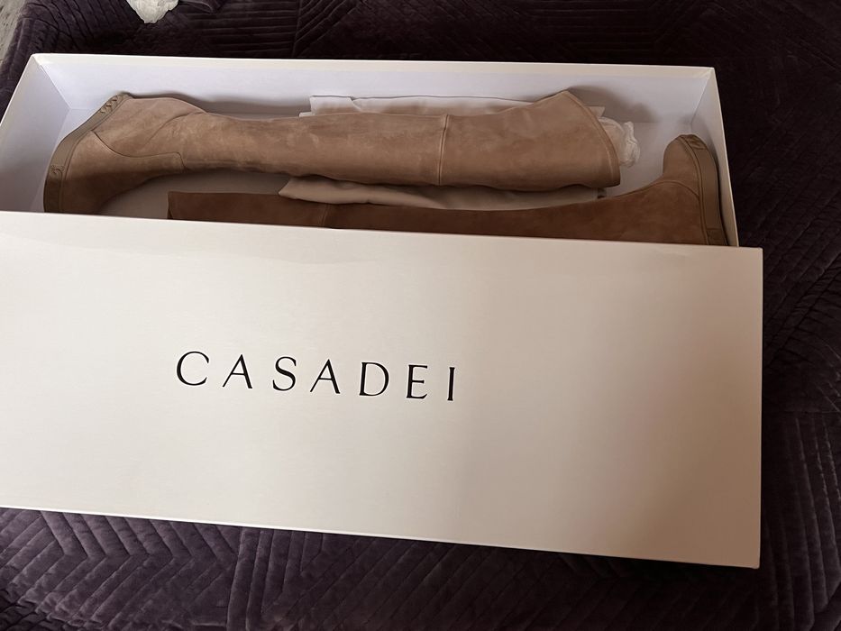 Casadei kozaki muszkieterki zamsz 35
