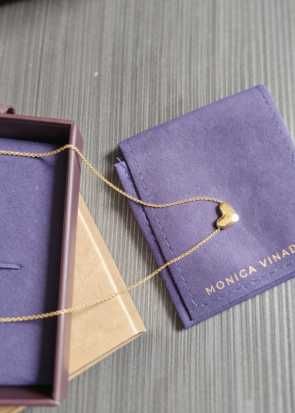 Monica Vinader Gold Tiny Heart Necklace