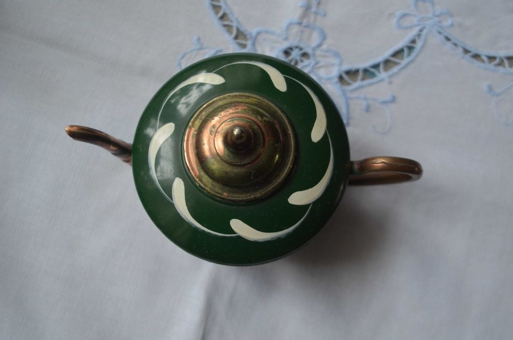 czajniczek z miedzi malowany bibelot ręczne wykonanie arabski