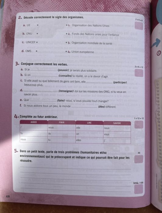 Livro apoio escolar Francês 3° ciclo