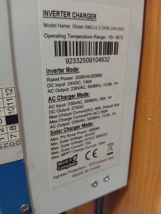 Falownik Easun    3, 2 kw 24V WI-FI