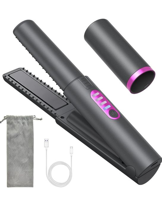 OBEST Bezprzewodowa prostownica do włosów, 2 w 1