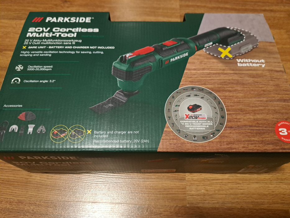Urządzenie wielofunkcyjne parkside multitool 20 v