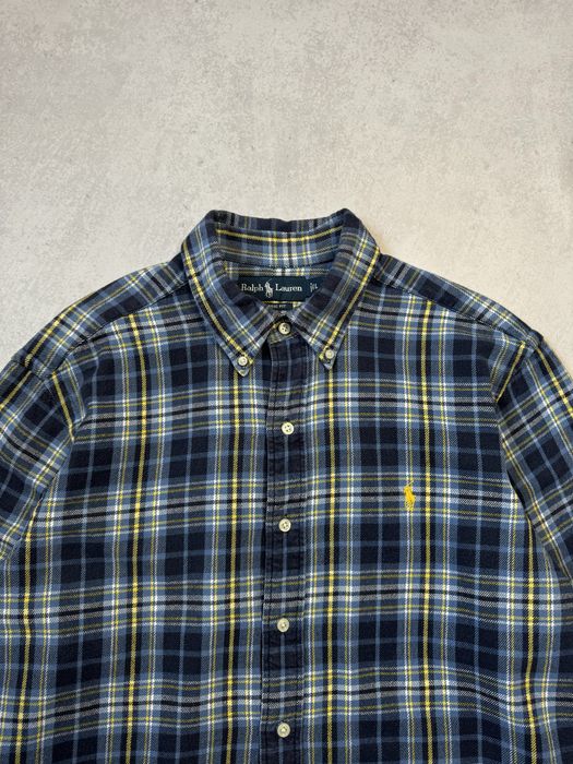 Фланелевая рубашка Polo Ralph Lauren мужская винтажная в клетку