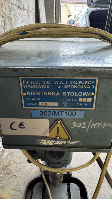 Wiertarka stołowa WS16 Zalejscy 400V 0,75 kW – przemysłowa